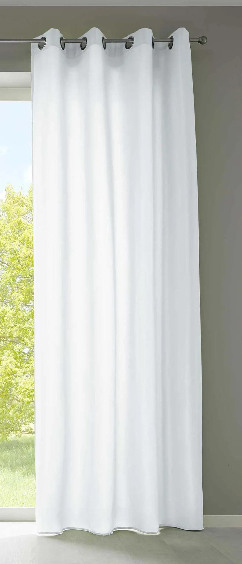 1er Set Vorhänge Schal Ösen »Berlin« Microsatin Lichtdurchlässig Uni Matt 20405N