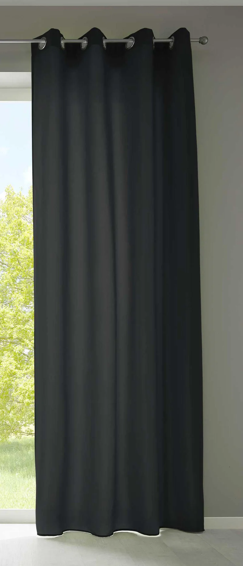 1er Set Vorhänge Schal Ösen »Berlin« Microsatin Lichtdurchlässig Uni Matt 20405N