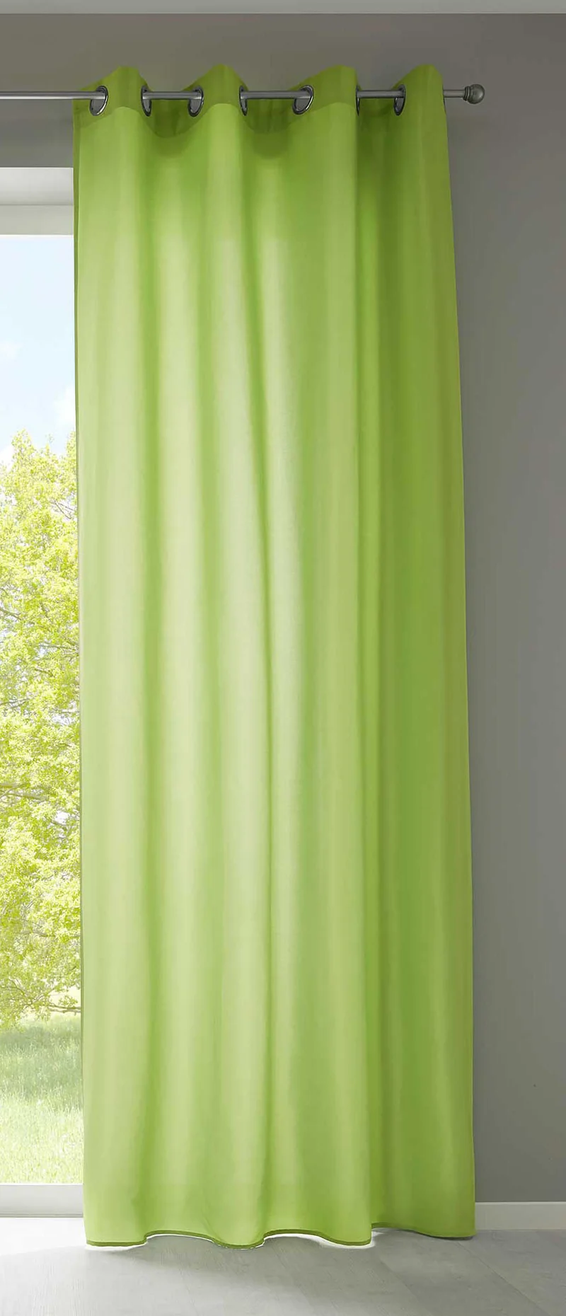 1er Set Vorhänge Schal Ösen »Berlin« Microsatin Lichtdurchlässig Uni Matt 20405N