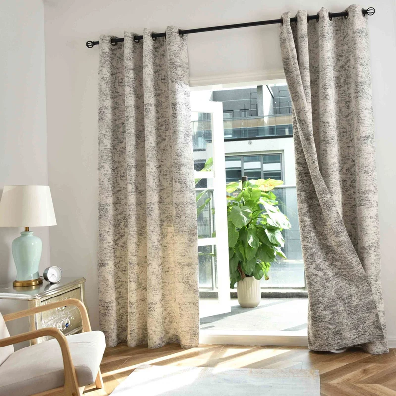 Vorhang Wendevorhang HxB 245x140 cm Creme Schwarz Jacquard-Muster »VENEDIG« Beidseitig Nutzbar Hell/Dunkel Kunststoffösen Flexibles Raumdesign 2023310
