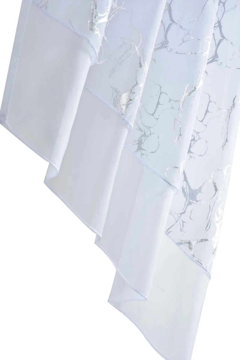 2er-Set Scheibengardine HxB 80x80 cm Weiß »PLAUEN« Kurzgardine Tunneldurchzug Bogen Gardine Universalband Bistrogardine 2023730