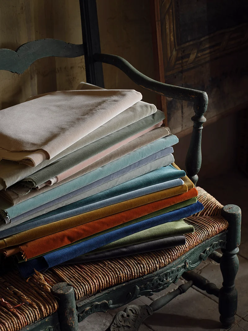 Baumwollsamt - cyan