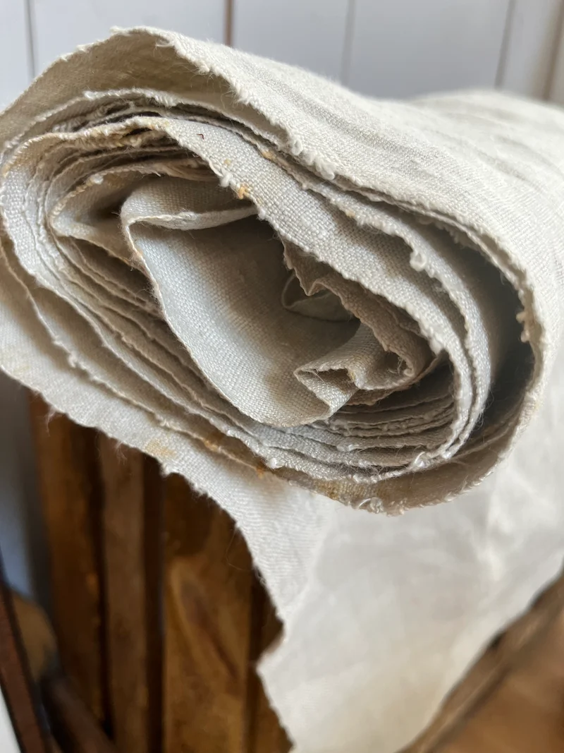 4,4 Meter handgewebtes Leinen aus Bielefeld um 1896 -1 Kilo