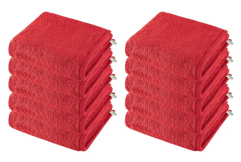 10er Set Handtücher Premium Qualität »Montreal« 500 g/m² 100% Bio Baumwolle Made in Green 2020102-10