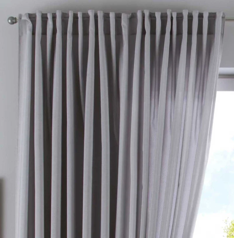 Vorhang Verdeckte Schlaufen Cationic »JENA« Blickdicht Leinen Optik Gardine Meliert Gardinenband mit Raffhalter 2019037