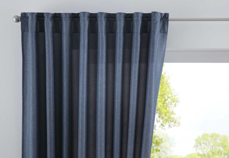Vorhang Verdeckte Schlaufen Cationic »JENA« Blickdicht Leinen Optik Gardine Meliert Gardinenband mit Raffhalter 2019037