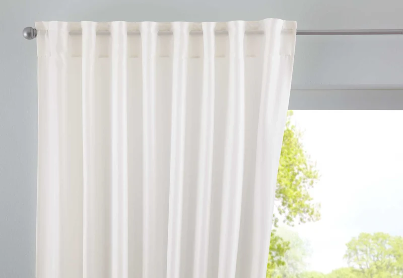 Vorhang Verdeckte Schlaufen Cationic »JENA« Blickdicht Leinen Optik Gardine Meliert Gardinenband mit Raffhalter 2019037