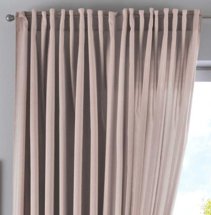 Vorhang Verdeckte Schlaufen Cationic »JENA« Blickdicht Leinen Optik Gardine Meliert Gardinenband mit Raffhalter 2019037