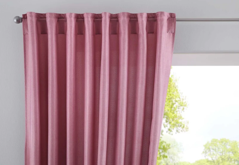 Vorhang Verdeckte Schlaufen Cationic »JENA« Blickdicht Leinen Optik Gardine Meliert Gardinenband mit Raffhalter 2019037