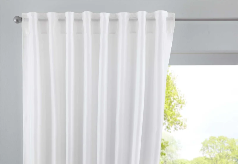 Vorhang Verdeckte Schlaufen Cationic »JENA« Blickdicht Leinen Optik Gardine Meliert Gardinenband mit Raffhalter 2019037
