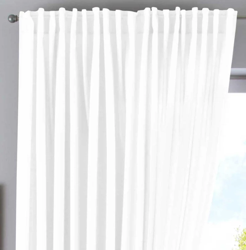 Vorhang Verdeckte Schlaufen Cationic »JENA« Blickdicht Leinen Optik Gardine Meliert Gardinenband mit Raffhalter 2019037