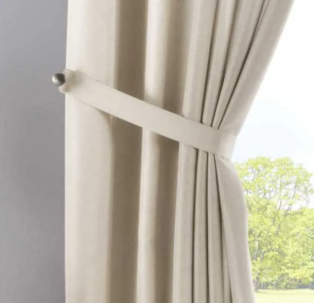 Vorhang Verdeckte Schlaufen Cationic »JENA« Blickdicht Leinen Optik Gardine Meliert Gardinenband mit Raffhalter 2019037
