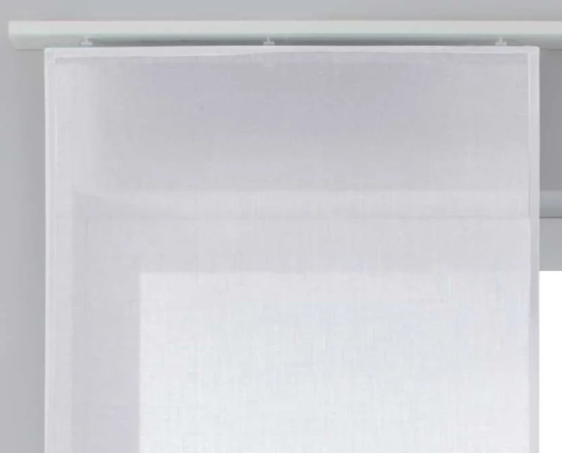 Schiebegardine »Nizza« Baumwoll-Voile Halbvoile Transparent Flächenvorhang mit Paneelwagen und Beschwerungsstange 2019032