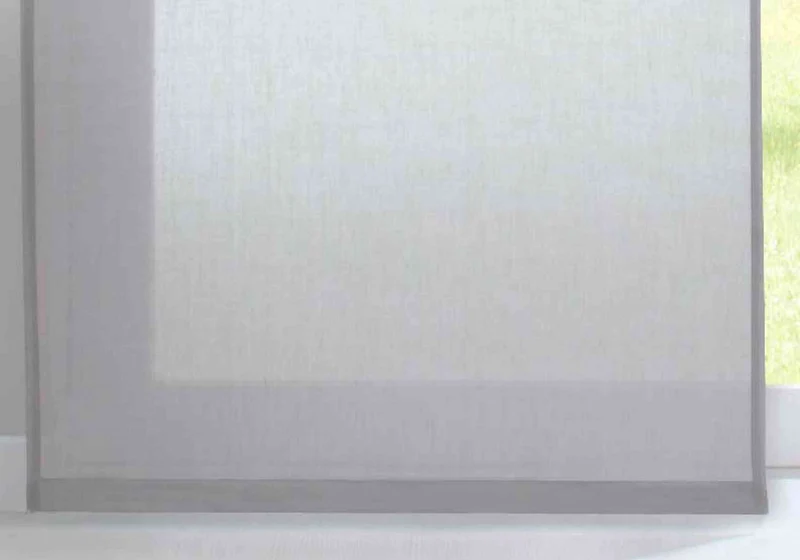 Schiebegardine »Nizza« Baumwoll-Voile Halbvoile Transparent Flächenvorhang mit Paneelwagen und Beschwerungsstange 2019032
