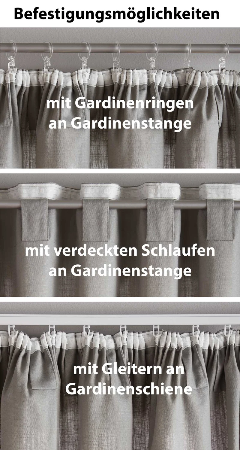 2er Set Bio Organic Vorhänge Reine Baumwolle Blickdicht Gardinen Verdeckte Schlaufen Gardinenband Pflegeleicht 202086