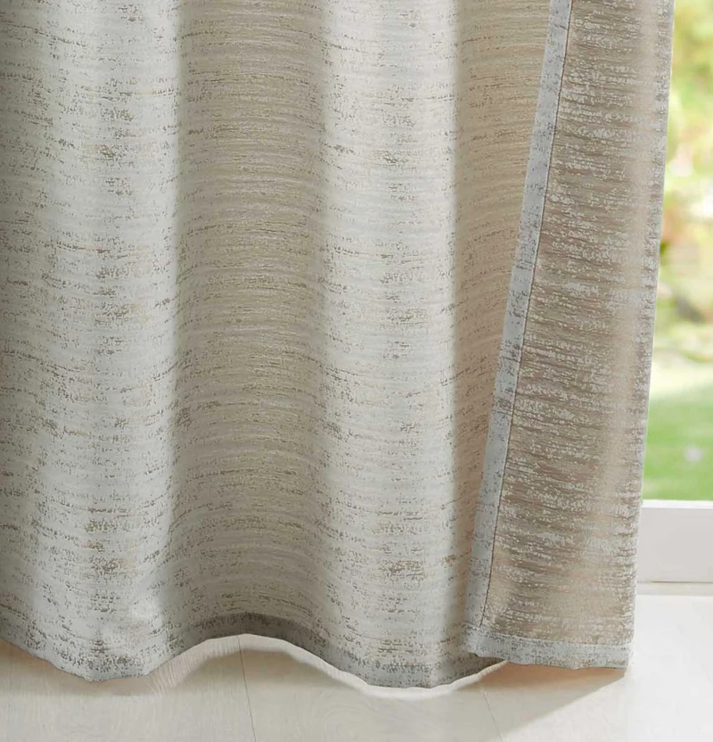 2er Set Vorhänge Ösen Schal Jacquard »Sivas« Blickdicht Gardine Edle Musterung 202073-2