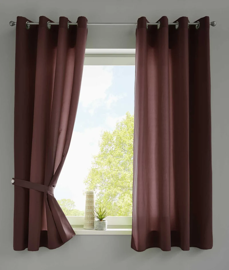 2er Set Vorhänge Schal Ösen »Berlin« Microsatin Lichtdurchlässig Uni Matt 20405N2