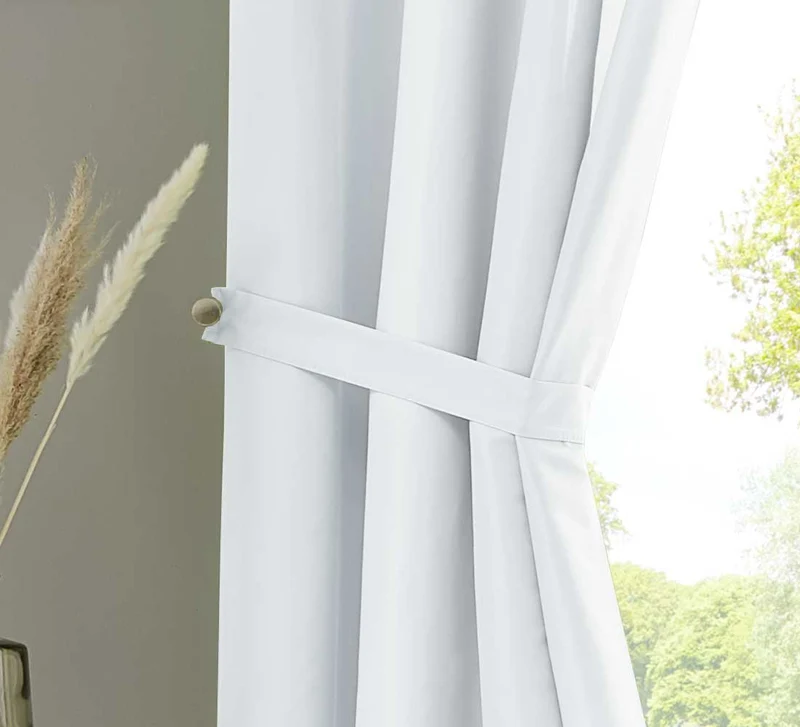 2er Set Vorhänge Schal Schlaufen »Berlin« Microsatin Lichtdurchlässig Kräuselband Uni Matt 20400N2