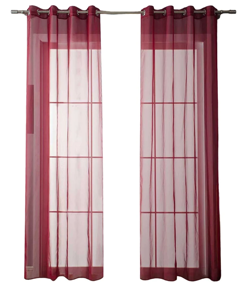 2er Set Ösenvorhänge Transparent »Uni« Gardine Stores Vorhang Ösen Bleibandabschluß Wohnzimmer 20332-cn2