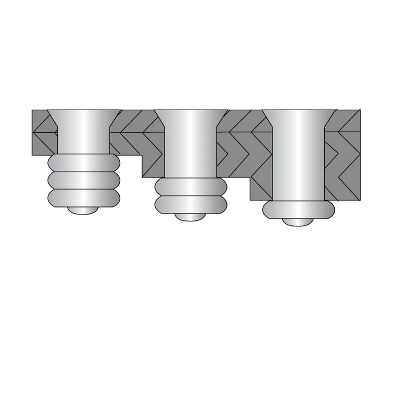 10 STK Mehrbereich Senkkopfnieten 4,6 x 12mm rostfrei