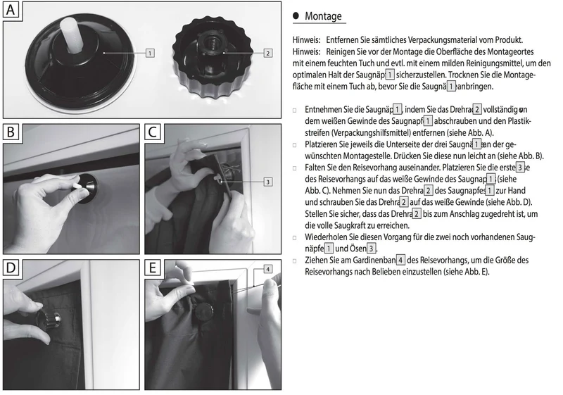 Verdunkelungsvorhang »DARK« Saugnapf Abnehmbar Reisevorhang Vorträge Vorhang 100% Verdunkelung Softshell Material Multi Aufhängung Strandhaus Vorhalle Cabana 10000335set