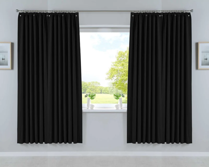 Verdunkelungsvorhang »DARK« Saugnapf Abnehmbar Reisevorhang Vorträge Vorhang 100% Verdunkelung Softshell Material Multi Aufhängung Strandhaus Vorhalle Cabana 10000335set