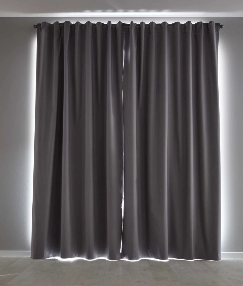 Verdunkelungsvorhang »DARK« Saugnapf Abnehmbar Reisevorhang Vorträge Vorhang 100% Verdunkelung Softshell Material Multi Aufhängung Strandhaus Vorhalle Cabana 10000335set