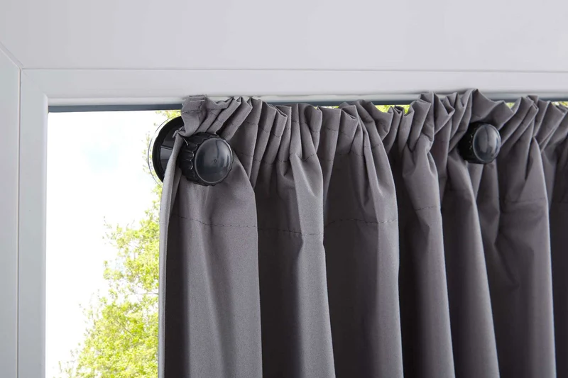 Verdunkelungsvorhang »DARK« Saugnapf Abnehmbar Reisevorhang Vorträge Vorhang 100% Verdunkelung Softshell Material Multi Aufhängung Strandhaus Vorhalle Cabana 10000335set