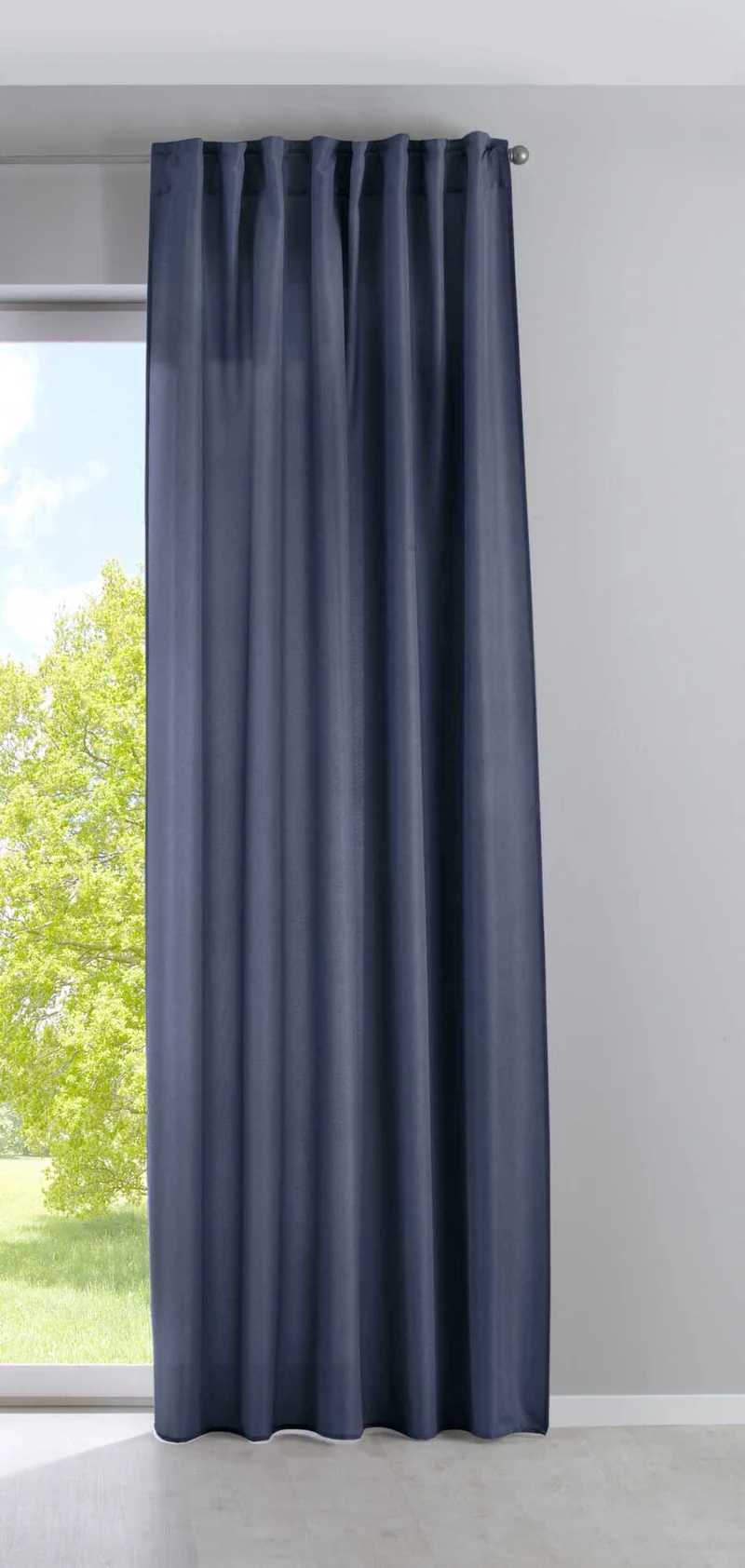 2er Set Vorhänge Verdeckte Schlaufen Cationic »JENA« Blickdicht Leinen Optik Gardinen Meliert Gardinenband mit Raffhalter 2019037-2