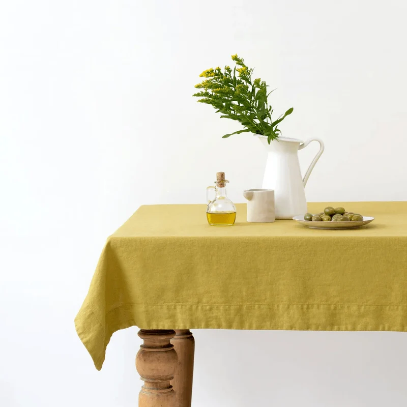 Tischdecken FRÜHLING aus natürlichem Leinen