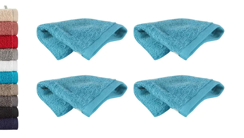4er Set Waschhandschuhe Frottee »Montreal« 500 g/m² 100% Bio Baumwolle Made in Green 2020100-4er