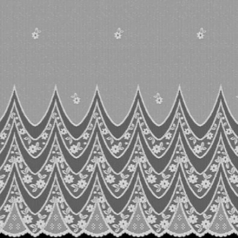 Jacquard Langstore weiß 245x600 cm- Fertiggardine von Albani