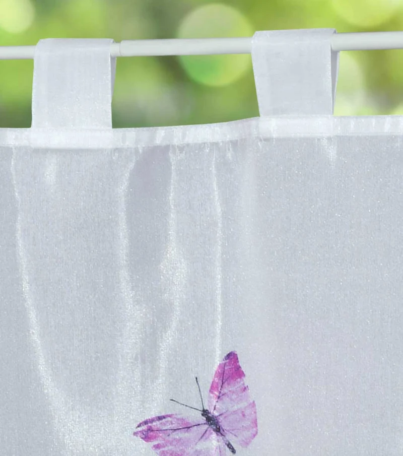 Scheibengardine Voile »Ulm« Ausbrenner Bedruckt Sichtschutz Transparent Küchenfenster 202071