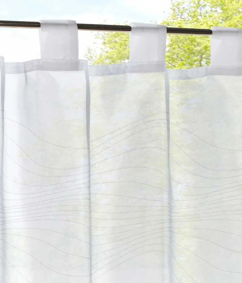 Scheibengardine Voile »Ulm« Ausbrenner Bedruckt Sichtschutz Transparent Küchenfenster 202071