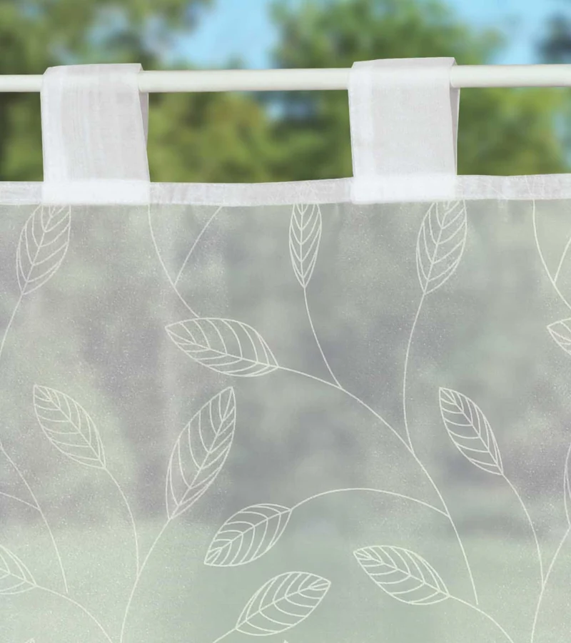 Scheibengardine Voile »Ulm« Ausbrenner Bedruckt Sichtschutz Transparent Küchenfenster 202071