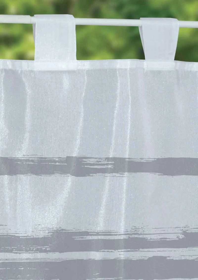 Scheibengardine Voile »Ulm« Ausbrenner Bedruckt Sichtschutz Transparent Küchenfenster 202071