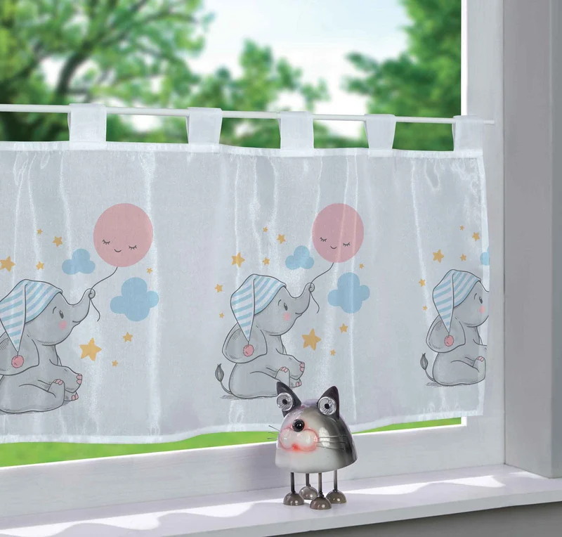 Scheibengardine Voile »Ulm« Ausbrenner Bedruckt Sichtschutz Transparent Küchenfenster 202071