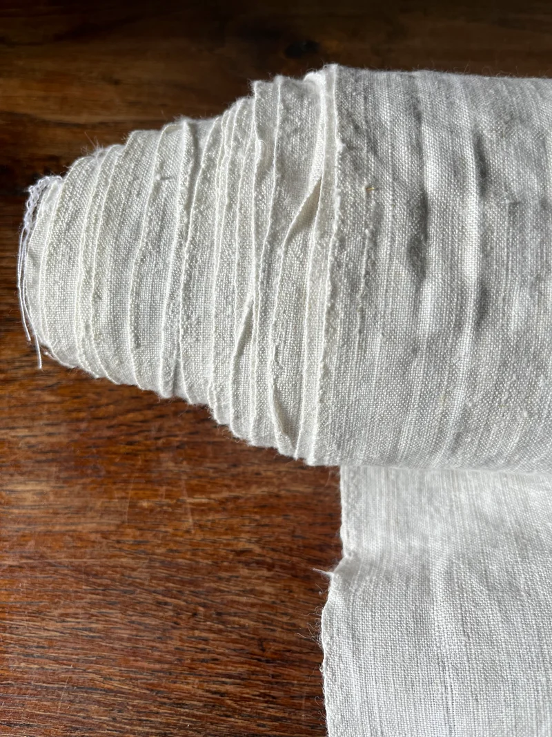 7 x 0,88 Meter handgewebtes Leinen um 1930 - 1,6 Kilo