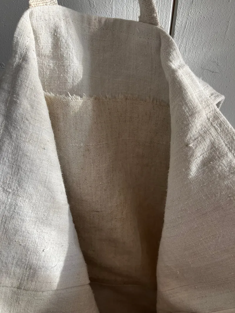 1923: große Tasche aus sehr altem Leinensack