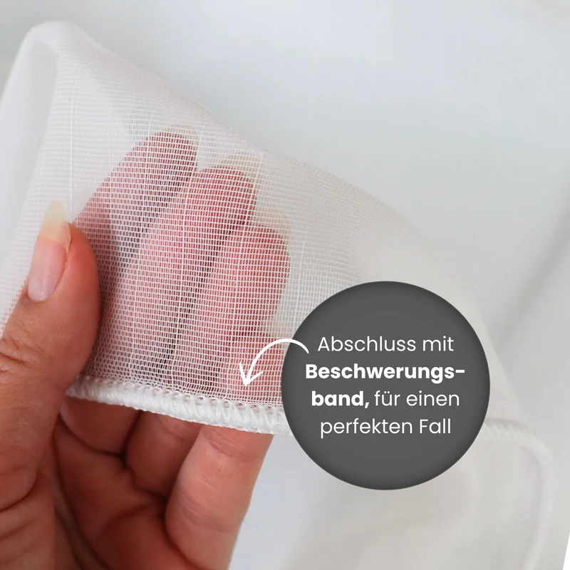 Tagesvorhang FREDDIE - offwhite - Kostenloses Stoffmuster