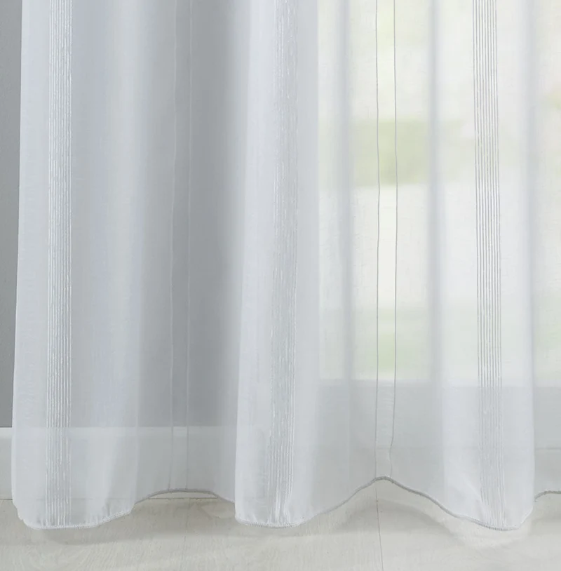 Gardine Streifen Design Van transparent Schal Ösen Vorhang Jacquard Pflegeleicht 10000138