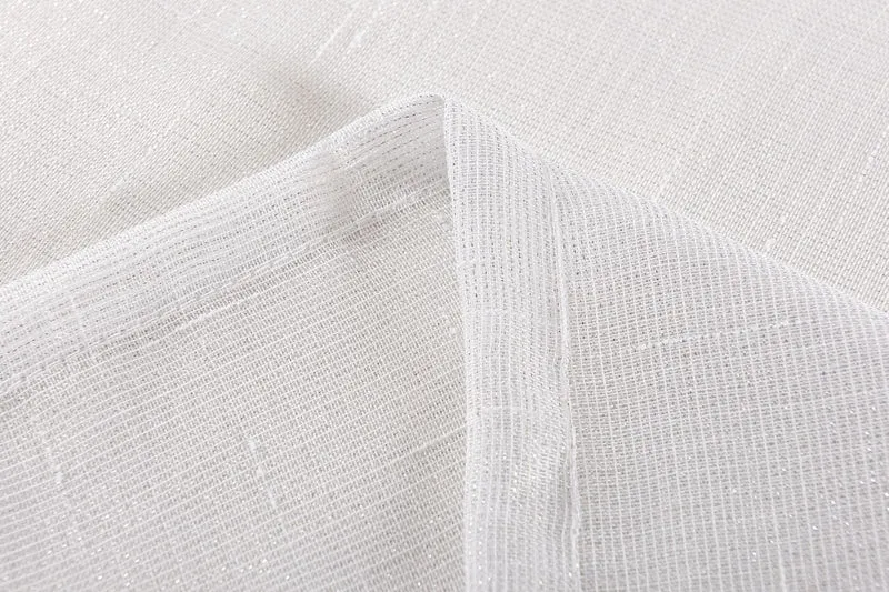 Gardine Vorhang Schal Transparent verdeckte Schlaufen Lurex Garn glänzend (Höhe x Breite cm) 204772