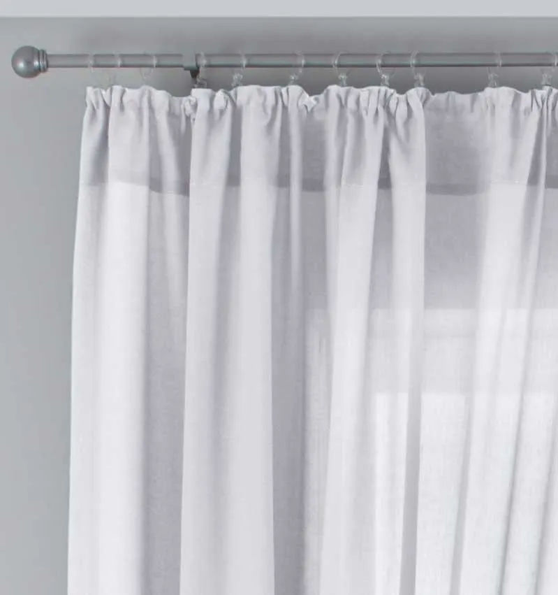 2er Set Gardinen »Nizza« Baumwoll-Voile Halbvoile Transparent Stores mit Gardinenband und Tuneldurchzug 2019031-2