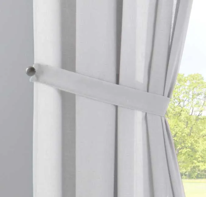 2er Set Gardinen »Nizza« Baumwoll-Voile Halbvoile Transparent Stores mit Gardinenband und Tuneldurchzug 2019031-2