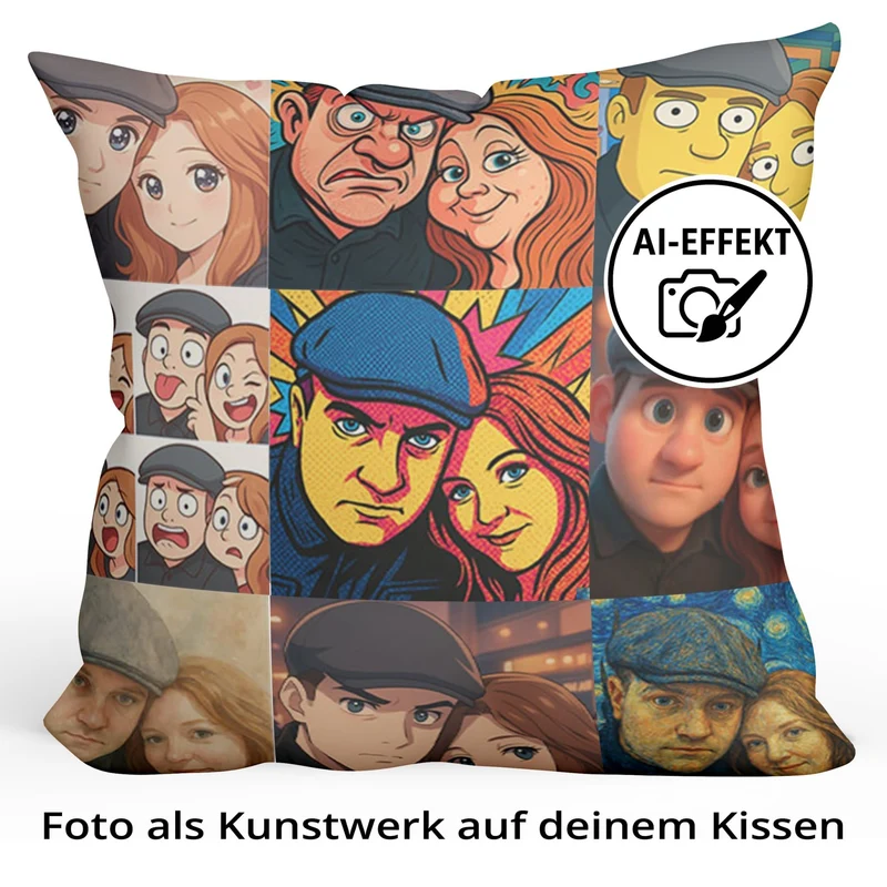 Fotokissen 40x40 – Dein Foto neu interpretiert im Kunststil