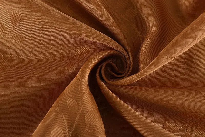 Yasmin Damast Gardinen Set, 5 Teile, eingenähtes Kräuselband bewährte Jacquard Qualität, blickdicht 20107
