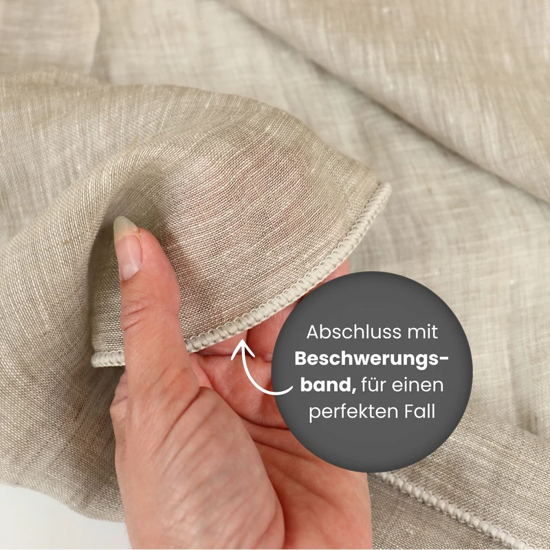 Leinenvorhang ERIN - taupe - [Massanfertigung]