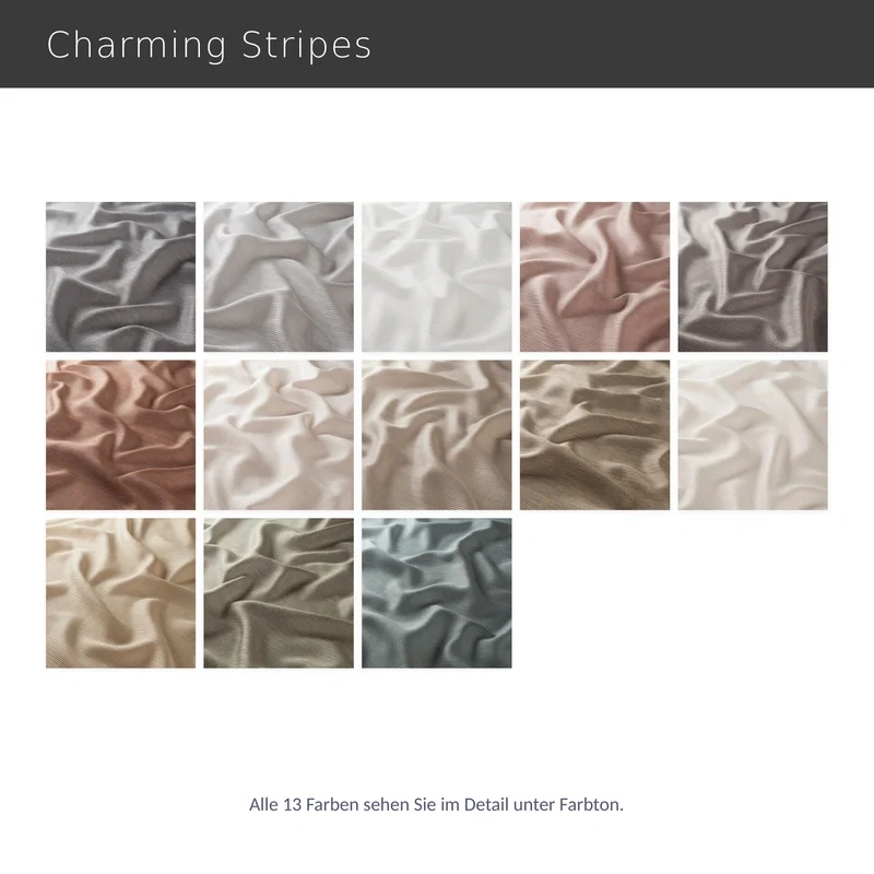 Halbtransparentes Raffrollo nach Maß – Charming Stripes mit filigranem Streifenmuster