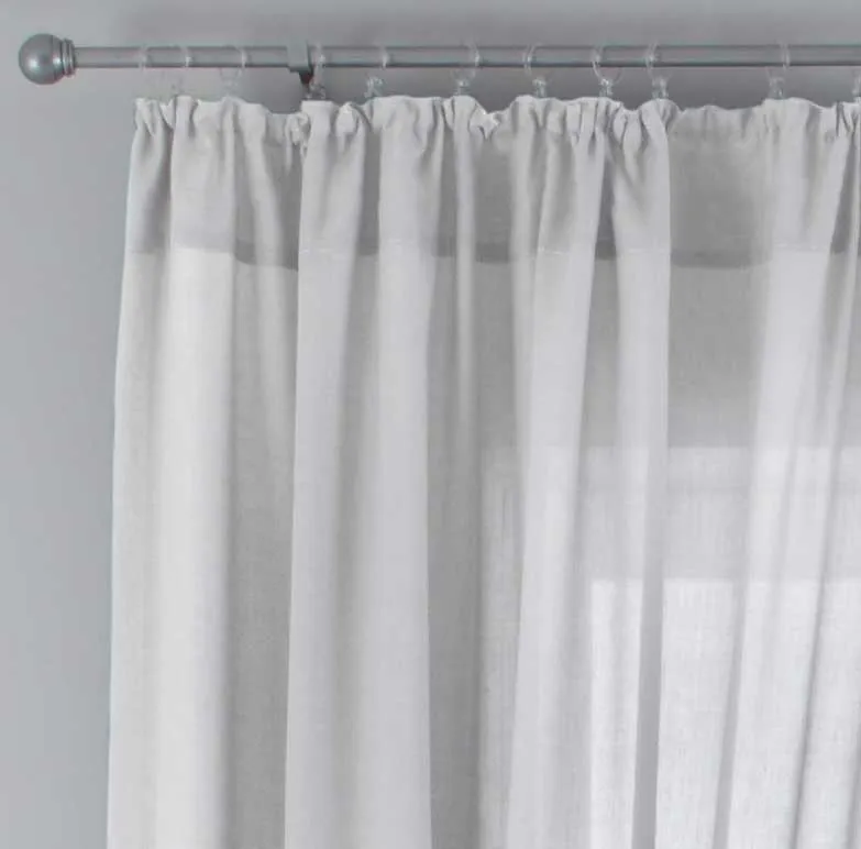 Gardine »Nizza« Baumwoll-Voile Halbvoile Transparent Store mit Gardinenband und Tuneldurchzug 2019031