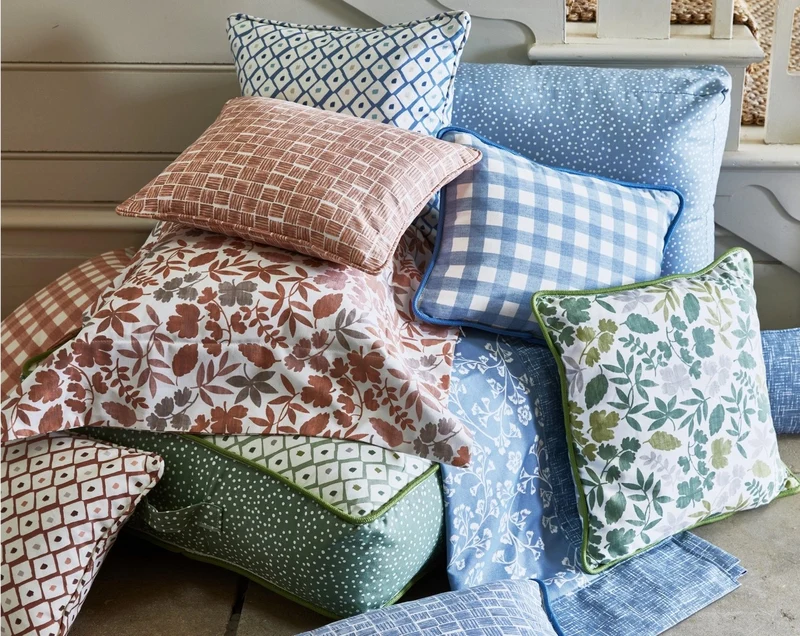 Baumwollstoff Tiny Square - denim